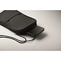 RPET cross body travel pouch, black