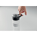 RPET drinking bottle 700ml, transparent white