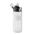 RPET drinking bottle 700ml, transparent white