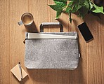 RPET felt zippered laptop bag