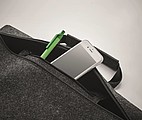 RPET felt zippered laptop bag