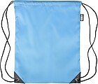 rPET polyester (210D) drawstring backpack, light blue