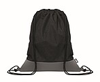 RPET PU drawstring bag 2 tone, black