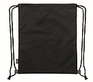 RPET PU drawstring bag 2 tone, black