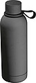 Rubberised drinking bottle with loop, 700 ml, anthracite