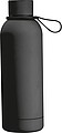 Rubberised drinking bottle with loop, 700 ml, anthracite