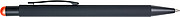 Rubberized black ballpen with rubber tip to operate capacitive screens.