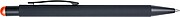 Rubberized black ballpen with rubber tip to operate capacitive screens.