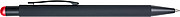 Rubberized black ballpen with rubber tip to operate capacitive screens.