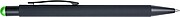Rubberized black ballpen with rubber tip to operate capacitive screens.