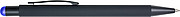 Rubberized black ballpen with rubber tip to operate capacitive screens.
