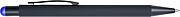 Rubberized black ballpen with rubber tip to operate capacitive screens.