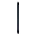 Rubberized black ballpen with rubber tip to operate capacitive screens.