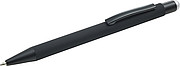 Rubberized black ballpen with rubber tip to operate capacitive screens.