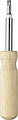 Rubberwood screwdriver set Leni, brown