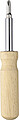 Rubberwood screwdriver set Leni, brown