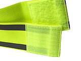 Safety arm band with two reflective stripes, for promotional use.