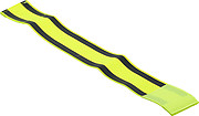 Safety arm band with two reflective stripes, for promotional use.