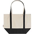 Sam 320 g/m2 GRS recycled cotton tote bag, solid black