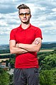 SCHWARZWOLF PALISADE polo shirt, MEN red/grey XXL