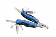 SCHWARZWOLF PONY NEW 13-in-1 mini multitool, blue