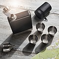 SCHWARZWOLF TAHAT hip flask set