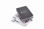 SCHWARZWOLF YARRA Travel set of a playing card and a dice in a tin box
