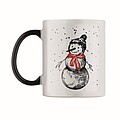 Seasonal ceramic mug 300ml, black/red