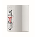 Seasonal ceramic mug 300ml, black/red