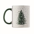 Seasonal ceramic mug 300ml, green