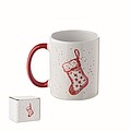 Seasonal ceramic mug 300ml, red