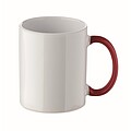 Seasonal ceramic mug 300ml, white/red
