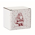 Seasonal ceramic mug 300ml, white/red