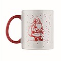 Seasonal ceramic mug 300ml, white/red