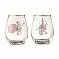Set of 2 Christmas glasses