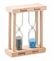 Set of 2 wooden sand timers