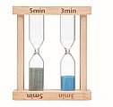 Set of 2 wooden sand timers
