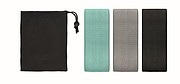 Set of 3 fitness bands in pouch