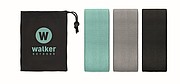Set of 3 fitness bands in pouch