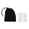 Set of 4 SS ice cubes in pouc