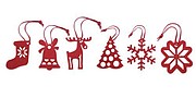 Set of 6 felt tree hangers