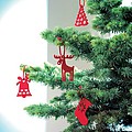 Set of 6 felt tree hangers