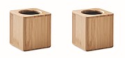 Set of Bamboo wireless speaker