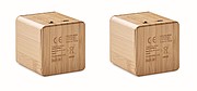 Set of Bamboo wireless speaker