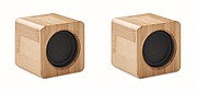 Set of Bamboo wireless speaker