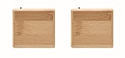 Set of Bamboo wireless speaker