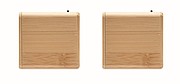 Set of Bamboo wireless speaker