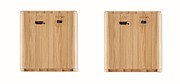 Set of Bamboo wireless speaker