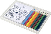 Set of colouring pencils and colouring sheets