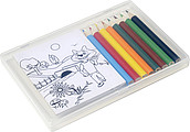 Set of colouring pencils and colouring sheets